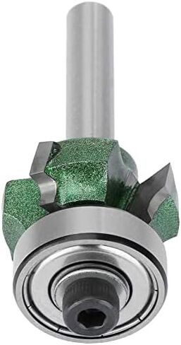 FTVOGUE Trimmer Router Bit R1/R2/R3 Woodworking Milling Cutter 4 Teeth Trimming Cutter for Woodworking Engraving Machine(1/4 * R2) in Saudi Arabia