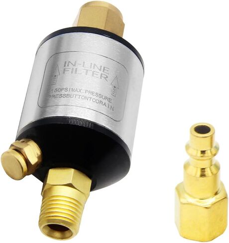Oil Water Separator for Air Line, 1/4 Inch NPT Inlet and Outlet, Air Compressor Water Separator Filter, Water Separator For Air Compressor Line Dryer 90 PSI (4Pcs) in Saudi Arabia