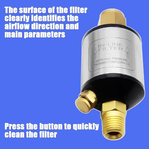 Oil Water Separator for Air Line, 1/4 Inch NPT Inlet and Outlet, Air Compressor Water Separator Filter, Water Separator For Air Compressor Line Dryer 90 PSI (4Pcs) in Saudi Arabia
