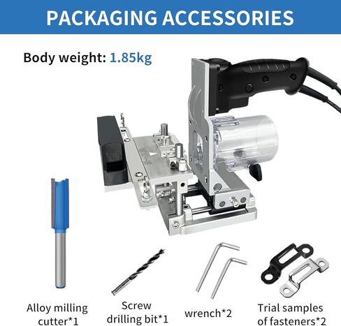 Mortising Jig 2 في 1 نظام نجارة لسان فضفاض مع قاطع طحن من السبائك، دعامة تشذيب غير مرئية لأعمال النجارة، حامل ثقب الآلة لربط أثاث النجارة in Kuwait