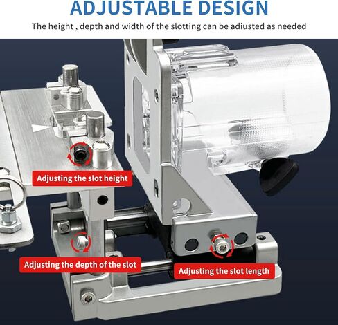 Mortising Jig 2 في 1 نظام نجارة لسان فضفاض مع قاطع طحن من السبائك، دعامة تشذيب غير مرئية لأعمال النجارة، حامل ثقب الآلة لربط أثاث النجارة in Kuwait