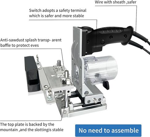 Mortising Jig 2 في 1 نظام نجارة لسان فضفاض مع قاطع طحن من السبائك، دعامة تشذيب غير مرئية لأعمال النجارة، حامل ثقب الآلة لربط أثاث النجارة in Kuwait