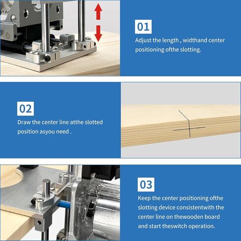 Mortising Jig 2 في 1 نظام نجارة لسان فضفاض مع قاطع طحن من السبائك، دعامة تشذيب غير مرئية لأعمال النجارة، حامل ثقب الآلة لربط أثاث النجارة in Kuwait
