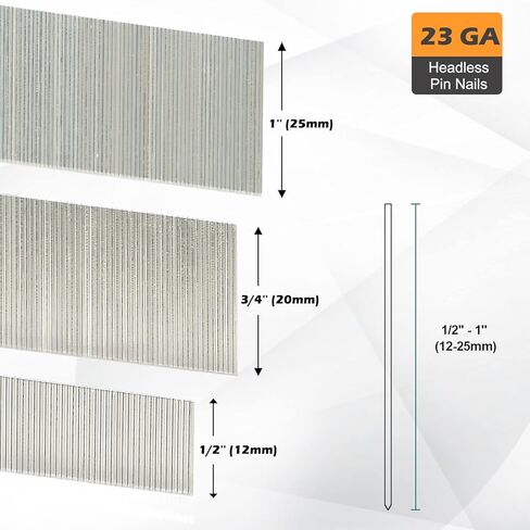 مسامير معدنية P620SS 23 من الفضة أعلى الصينية مقاس 3/4 بوصة طول مسمار من الفولاذ المقاوم للصدأ، مسمار بدون رأس، للأعمال الخشبية، 1000 قطعة في صندوق in Kuwait