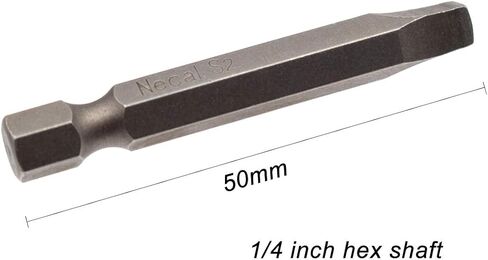 Riyiter 6 قطع 1/4 بوصة سداسية ساق طويلة مغناطيسية مربعة الرأس مفك براغي مجموعة أدوات كهربائية SQ1 SQ2 SQ2.7 SQ3 SQ4 SQ5 لثقب Poket 50 مم 2 بوصة طول in Kuwait