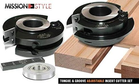 Amana Tool - Adj. Shaper Tongue/Groove Set (61218), Industrial Grade in Saudi Arabia