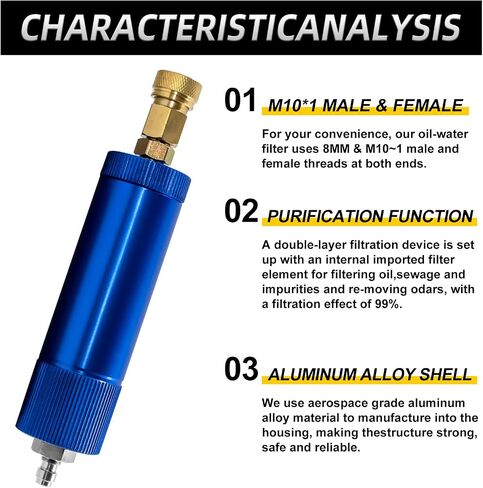 TUXING 4500Psi Pcp Hand Pump Air Filter, Pcp Air Compressor Oil Water Filter with Female Soft Hose and Male Quick Connector for High Pressure Air Compressor Pump 30Mpa in Saudi Arabia