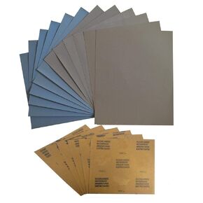 Preamer 120 Grit to 1000 Grit Wet Dry Sandpaper Sheets Assortment Sand Paper for Metals Wood Glass, 9-Inch x 11-Inch, Pack of 10 in Saudi Arabia