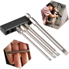 6Pcs 50mm Flat Head Slotted Tip Screwdrivers Bits Dia. 2.0-6.0mm in Saudi Arabia