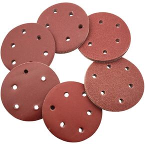 Sipery 60Pcs Sanding Discs 4 inch Aluminum Oxide Hook and Loop Sanding Pads 60/80/120/240/320/600 Grit Flocking Sandpaper in Saudi Arabia