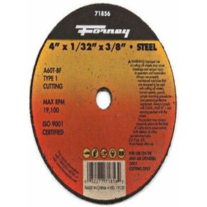 عجلة قطع Forney 71855 مع أربور 3/8 بوصة، نوع معدني 1، A60T-BF، 3 بوصة × 1/32 بوصة