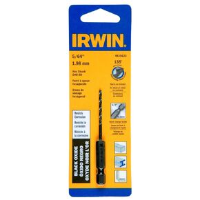 Irwin Tools 4935633 Oxide Hex Shank Drill Bit, 5/64-Inch, Black
