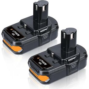 Masione 2pack 3600mAh P102 استبدال لبطارية Ryobi 18V ليثيوم أيون ONE Plus P102 P103 P105 P107 P108 P109 P104 متوافق مع Ryobi 18 فولت أدوات لاسلكية حفر الأعشاب الآكل حافة الانتهازي البطارية in Kuwait