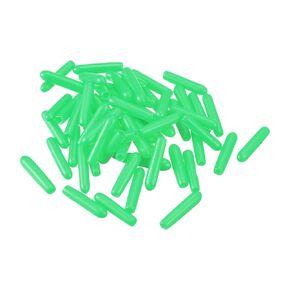 uxcell Rubber End Caps, 60Pcs Round Screw Thread Protector 1.6mm Dia Bolt Cap Covers Hole Plugs for Tubing Pipe Rod Nut Furniture, Green