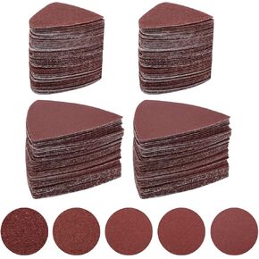 200 قطعة من ورق الصنفرة المتأرجح متعدد المهام، 150 قطعة من ورق الصنفرة المثلث مقاس 3-1/8 بوصة لمنصات الصنفرة المثلثة 30 قطعة لكل قطعة، 50 قطعة من ورق الصنفرة الإصبعي 10 قطع لكل واحدة، متنوعة 60/80/120/180/240 حبيبة in Kuwait