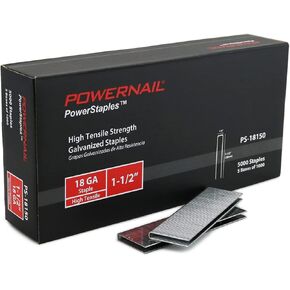 Powernail PS18150 18 قياس 1/4 بوصة تاج 1-1/2 بوصة طول نقطة إزميل ضيقة التاج (صندوق من 5000) in Kuwait