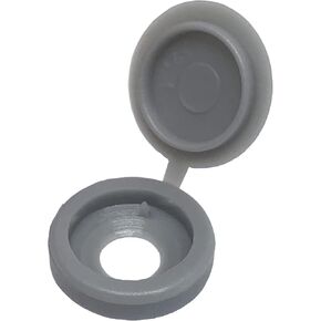 100pcs Plastic Hinged Screw Cover Caps,Screw Snap Covers Washer Flip,for Screw Protection Covers(Dark Brown)