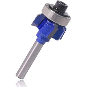 Mesee 4 Teeth R2 Roundover Router Bit, 1/4 Inch Shank Corner Rounding Curved Edge Forming Trimming Cutter Round Over Bit Woodworking Milling Cutting Tool, 5/64 Inch Radius in Saudi Arabia