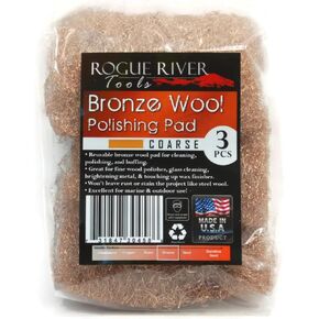 Rogue River Tools Bronze Wool Pads (3pc) - Fine in Kuwait