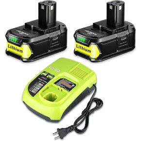 Masione 2Pack 6.5Ah Ryobi 18v بطارية P108 استبدال الليثيوم لRyobi P102 P103 P104 P105 P107 P108 P109 أدوات كهربائية لاسلكية