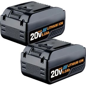 GROWFEAT 2Pack 6.0Ah 20V WA3520 WA3525 بطارية ليثيوم بديلة متوافقة مع بطارية Worx 20V WA3578 WA3525 WA3520 WA3575 WG151s أدوات كهربائية لاسلكية in Kuwait