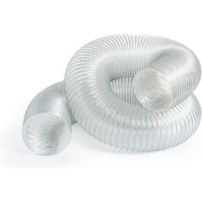 POWERTEC 70255 5" x 10' Anti Static PVC Dust Collection Hose for Dust Collector for Woodworking and Shop Vacuum, 5 Inch Dust Collector Hose for Dust Collection Fittings in Saudi Arabia