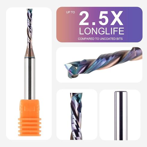 SpeTool Carbide 1/8 Inch Compression (UP&Down) CNC Router Bit 1/4 Inch Shank with Coated for Composite Material Woodwork Cutting Tools in Saudi Arabia