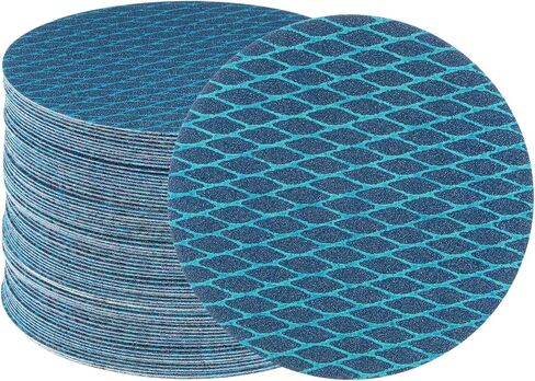 HARFINGTON 70pcs Diamond Shape Sanding Discs 5 Inch 80 Grit Hook and Loop Woodworking Automotive Finishing Discs Sandpaper Pads for Random Disc Sander Orbital Sander in Kuwait