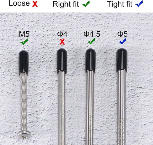 uxcell Screw Thread Protectors 4.5mm ID Rubber Round End Cap Cover Black Tube Caps 100pcs in Saudi Arabia