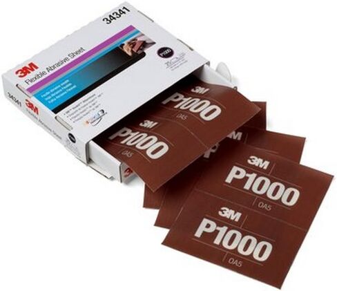 3M Flexible Abrasive Hookit Hand Sheets--P1000--Box of 25 sheets in Saudi Arabia