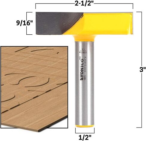 YONICO 14873 2-1/2-Inch Diameter Bottom Cleaning Router Bit 1/2-Inch Shank in Saudi Arabia