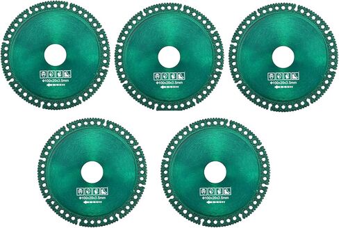 5 عبوات من أقراص Aovaely غير القابلة للتدمير للمطحنة، قرص قطع 4 بوصة لطاحونة الزوايا 5/8 بوصة و7/8 بوصة (موديل 125)، عجلات قطع ماسية منشار دائري، قرص مطحنة لبلاط السيراميك المعدني والحجر الخشبي، in Kuwait