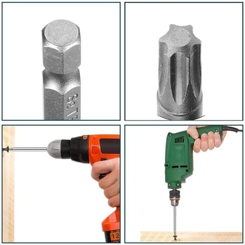Utoolmart Torx Screwdriver Bits, T10 Magnetic Torx Head Screw Driver Bit, with 1/4 Inch Hex Shank, 75mm Length S2 Steel Screw Driver Kit Tools, for Repair Work, 10 Pcs in Saudi Arabia