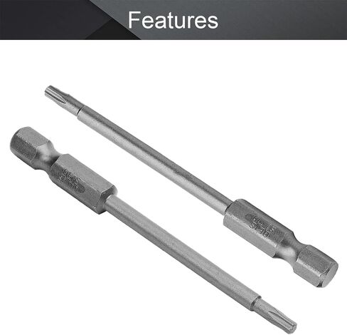 Utoolmart Torx Screwdriver Bits, T10 Magnetic Torx Head Screw Driver Bit, with 1/4 Inch Hex Shank, 75mm Length S2 Steel Screw Driver Kit Tools, for Repair Work, 10 Pcs in Saudi Arabia