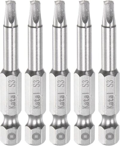 HARFINGTON 5pcs S1 Square Screwdriver Bit 1/4" Hex Shank 2" Length Magnetic Screw Driver Power Tool in Saudi Arabia