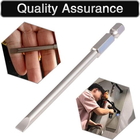 6Pcs 50mm Flat Head Slotted Tip Screwdrivers Bits Dia. 2.0-6.0mm in Saudi Arabia