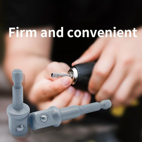 11 قطعة محول مأخذ التوصيل مربع مجموعة بت | 3 قطع 1/4 بوصة 3/8 بوصة 1/2 بوصة قابلة للتدوير 360 درجة | محول مقبس درجة التأثير | 1/4 بوصة سداسية ساق مربعة صامولة محول مقبس مفك الصدمات | لقم طاقة محرك الصدمات in Kuwait