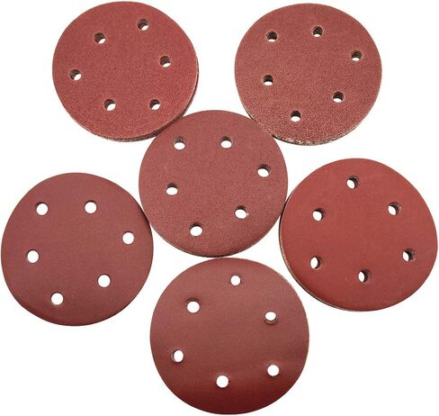 Sipery 60Pcs Sanding Discs 4 inch Aluminum Oxide Hook and Loop Sanding Pads 60/80/120/240/320/600 Grit Flocking Sandpaper in Saudi Arabia
