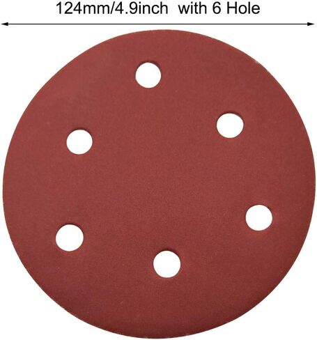 Sipery 60Pcs Sanding Discs 4 inch Aluminum Oxide Hook and Loop Sanding Pads 60/80/120/240/320/600 Grit Flocking Sandpaper in Saudi Arabia