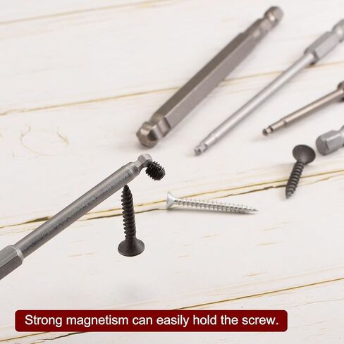 HARFINGTON 8Pcs Ball End Hex Head Wrench Screwdriver Bit H3 1/4" Hex Shank 2.5" Long Metric Magnetic S2 Steel for Power Screwdriver Drill Impact Driver in Saudi Arabia