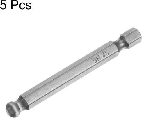 HARFINGTON 8Pcs Ball End Hex Head Wrench Screwdriver Bit H3 1/4" Hex Shank 2.5" Long Metric Magnetic S2 Steel for Power Screwdriver Drill Impact Driver in Saudi Arabia