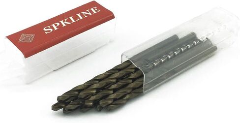 SPKLINE 10 قطع من الفولاذ عالي السرعة 1/8 بوصة مجموعة رؤوس مثقاب كوبالت 3.2 مم (1/8 بوصة) طول Jobber Twist M35 مثقاب معدني للفولاذ المقاوم للصدأ ومجموعة رؤوس مثقاب معدنية صلبة in Kuwait