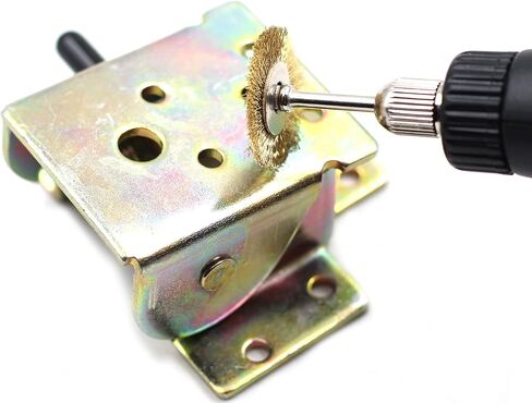 20pcs Dia 25mm Rotary Tool Brass Wheel Wire Brush Set - Fits Dremel,1/8" Shank,Clean, Polish, Prep in Saudi Arabia
