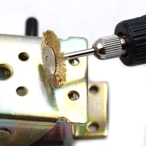 20pcs Dia 25mm Rotary Tool Brass Wheel Wire Brush Set - Fits Dremel,1/8" Shank,Clean, Polish, Prep in Saudi Arabia
