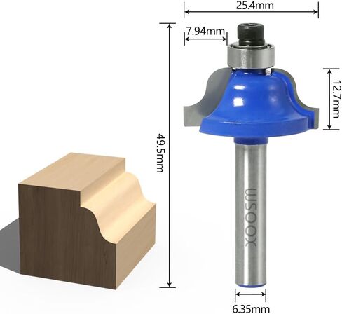WSOOX لقمة توجيه Ogee الرومانية الكلاسيكية بنسبة 1/4 بوصة لقمة صب معمارية لصنع الأثاث العتيق in Kuwait