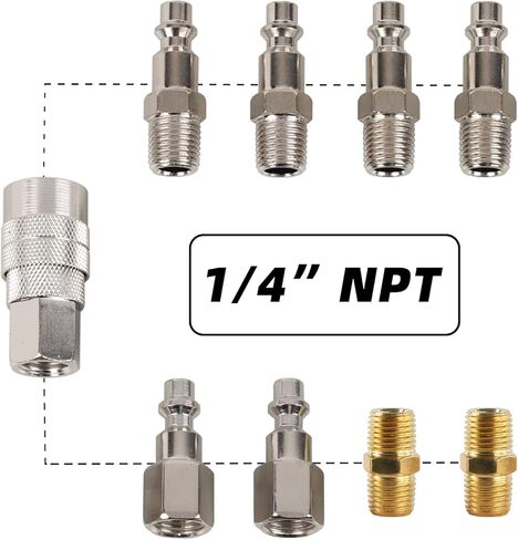 ZaraApex Air Compressor Accessories Kit 17 Accessory Piece, Hose Connector and Nozzles Set in Kuwait