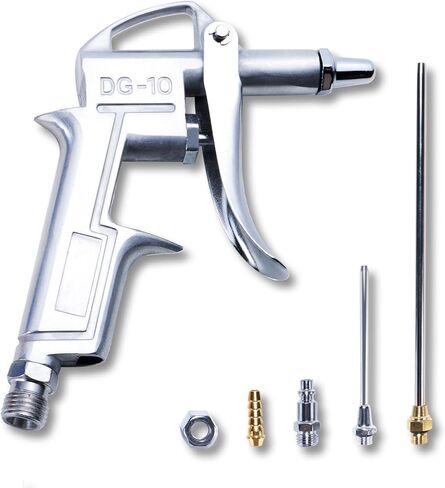 مسدس منفاخ هواء من بي إن تي جرين، أدوات هواء للضاغط مع فوهة تدفق هواء نحاسية قابلة للتعديل و2 وصلة تدفق هواء فولاذية للتنظيف المنزلي، وعمليات النفخ، واستخدام السيارة. إلخ in Kuwait