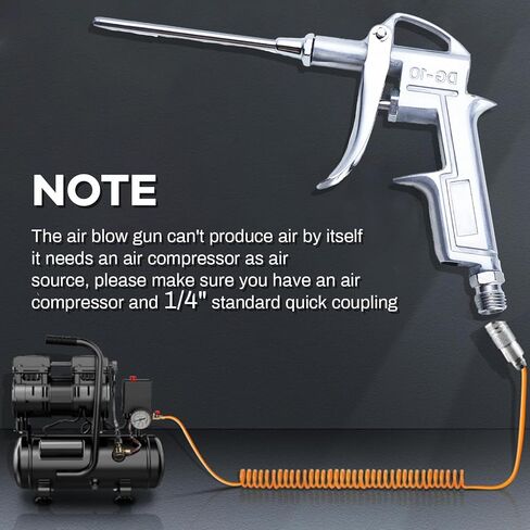 مسدس منفاخ هواء من بي إن تي جرين، أدوات هواء للضاغط مع فوهة تدفق هواء نحاسية قابلة للتعديل و2 وصلة تدفق هواء فولاذية للتنظيف المنزلي، وعمليات النفخ، واستخدام السيارة. إلخ in Kuwait