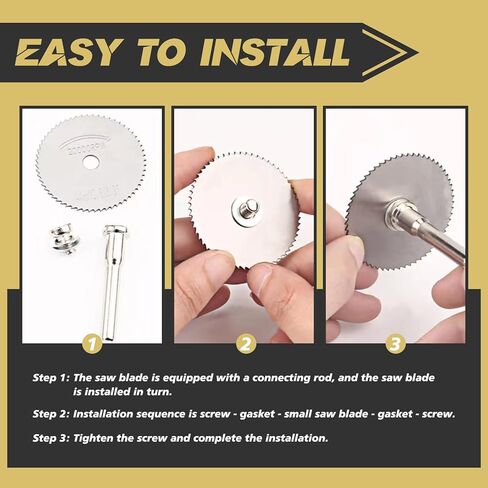 7Pcs Mini Drill Saw Blade, Small HSS Saw Disc Wheel Cutting Blades, Cutting Rotary Tools Wheel Set for Wood, PVC, Soft Metal, Aluminum with 1/8" Spindle in Kuwait
