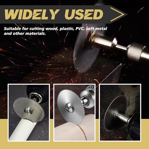 7Pcs Mini Drill Saw Blade, Small HSS Saw Disc Wheel Cutting Blades, Cutting Rotary Tools Wheel Set for Wood, PVC, Soft Metal, Aluminum with 1/8" Spindle in Kuwait